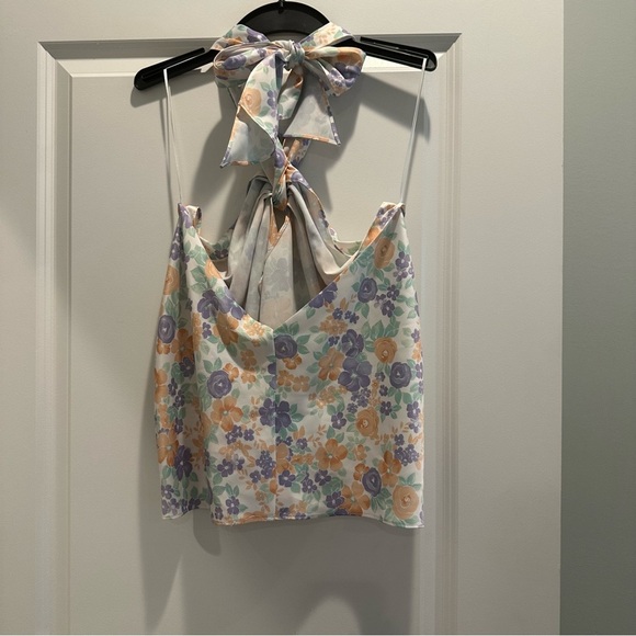 Wayf Multicolor Floral Halter Tank Top - Picture 4 of 4